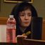 Lauren Mayberry crying and eating a pickle